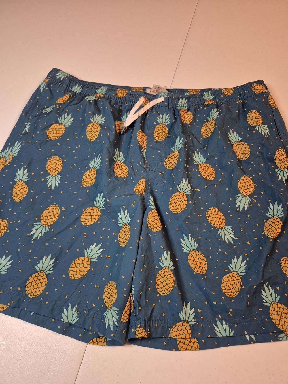 Men's Pineapple Print Swim Hybrid Shorts - Blue 4830
